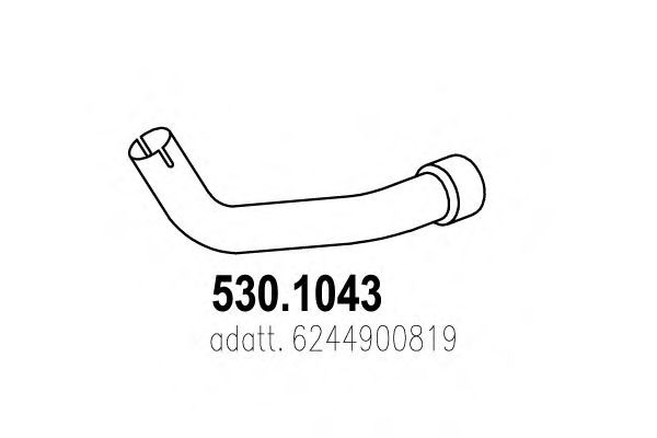 Труба выхлопного газа ASSO 530.1043