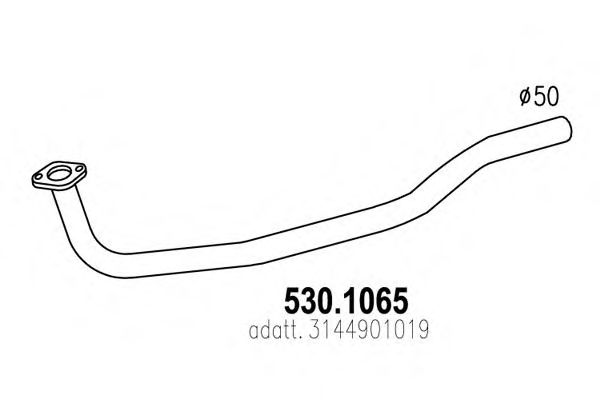 Труба выхлопного газа ASSO 530.1065