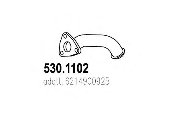 Труба выхлопного газа ASSO 530.1102