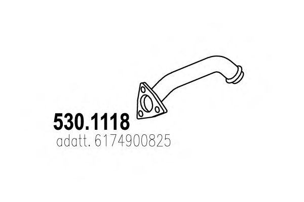 Труба выхлопного газа ASSO 530.1118