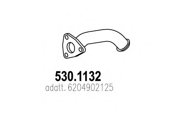 Труба выхлопного газа ASSO 530.1132