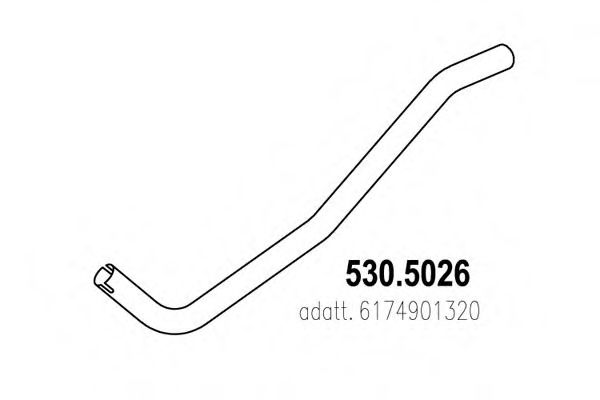 Труба выхлопного газа ASSO 530.5026