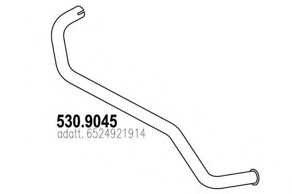 Труба выхлопного газа ASSO 530.9045