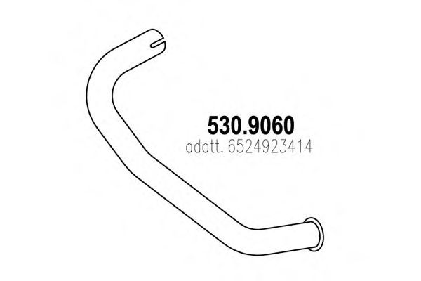 Труба выхлопного газа ASSO 530.9060