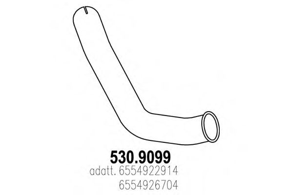 Труба выхлопного газа ASSO 530.9099