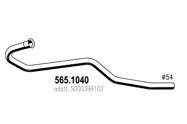 Труба выхлопного газа ASSO 565.1040