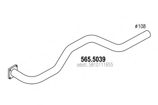 Труба выхлопного газа DINEX 60205