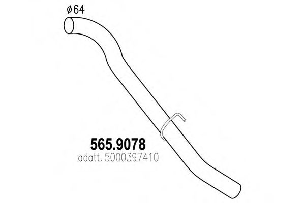 Труба выхлопного газа ASSO 565.9078
