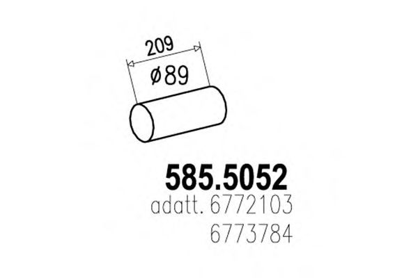 Труба выхлопного газа ASSO 585.5052