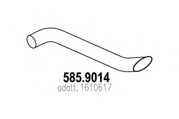 Труба выхлопного газа ASSO 585.9014
