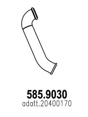 Труба выхлопного газа ASSO 585.9030