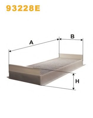 Фильтр, воздух во внутренном пространстве WIX FILTERS 93228E