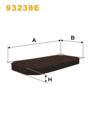 Фильтр, воздух во внутренном пространстве WIX FILTERS 93238E
