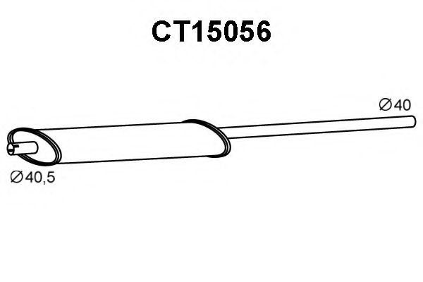 Предглушитель выхлопных газов VENEPORTE CT15056
