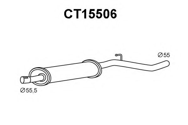 Предглушитель выхлопных газов VENEPORTE CT15506