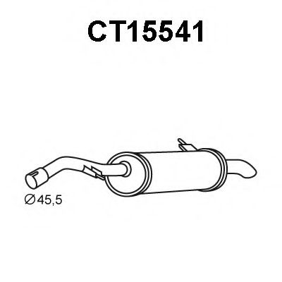 Глушитель выхлопных газов конечный VENEPORTE CT15541