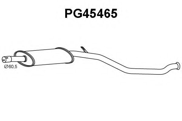 Средний глушитель выхлопных газов VENEPORTE PG45465