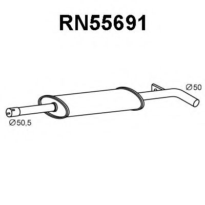 Средний глушитель выхлопных газов VENEPORTE RN55691