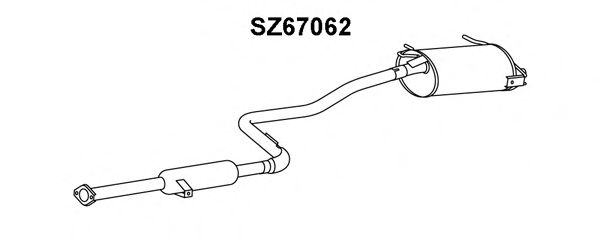 Глушитель выхлопных газов конечный VENEPORTE SZ67062