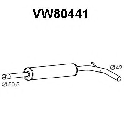 Предглушитель выхлопных газов VENEPORTE VW80441