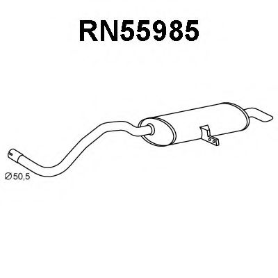 Глушитель выхлопных газов конечный VENEPORTE RN55985