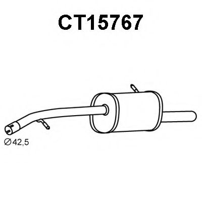 Глушитель выхлопных газов конечный VENEPORTE CT15767