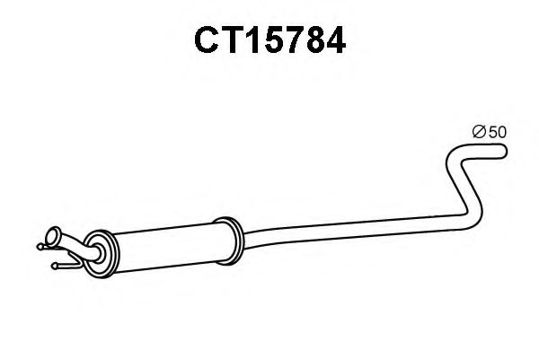 Предглушитель выхлопных газов VENEPORTE CT15784