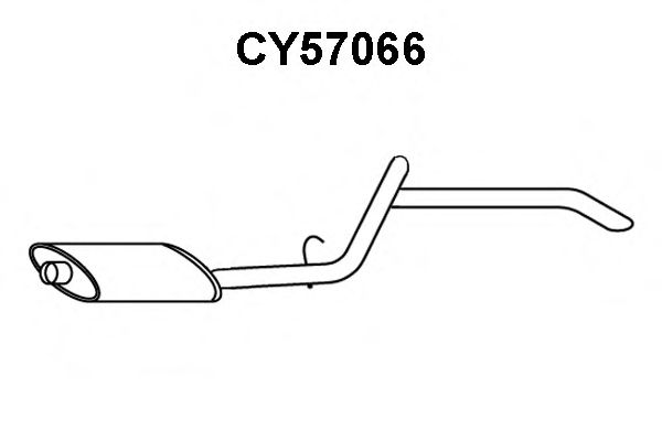 Глушитель выхлопных газов конечный VENEPORTE CY57066