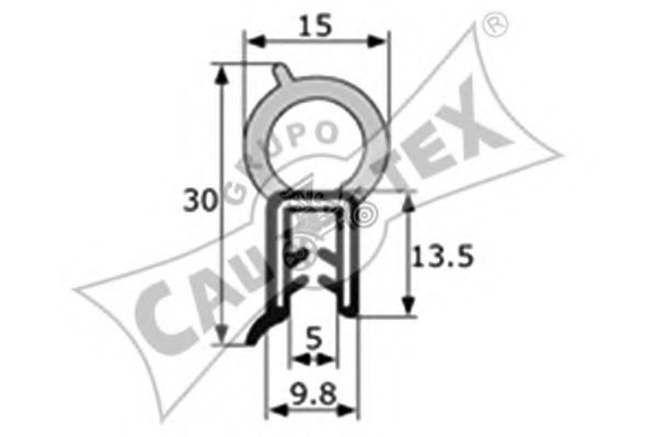 Уплотнение двери Metalcaucho 000600