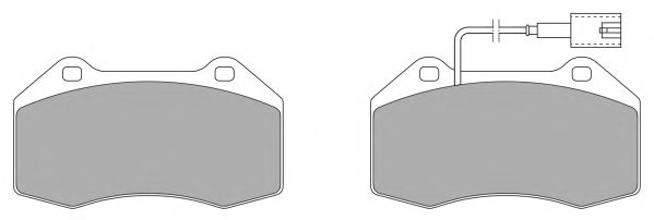 Комплект тормозных колодок, дисковый тормоз SIMER 10161