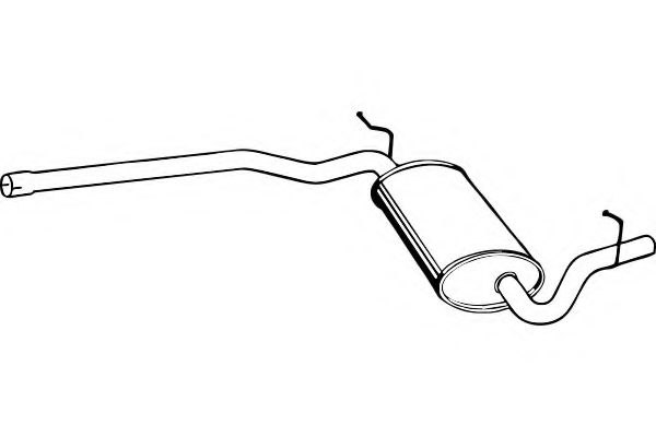Средний глушитель выхлопных газов FENNO P1259