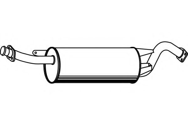 Средний глушитель выхлопных газов FENNO P3996