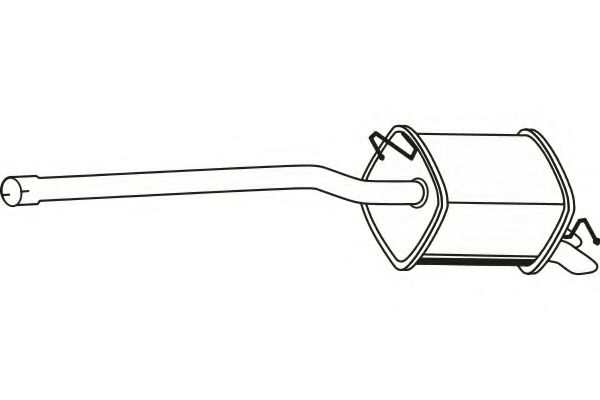 Глушитель выхлопных газов конечный FENNO 7173