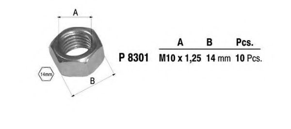 Кронштейн, труба выхлопного газа FENNO 8301