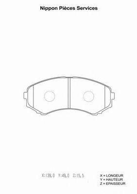 Комплект тормозных колодок, дисковый тормоз NPS M360A13