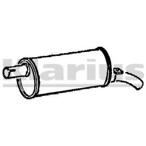 Глушитель выхлопных газов конечный KLARIUS 210186