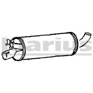 Средний глушитель выхлопных газов KLARIUS 210248