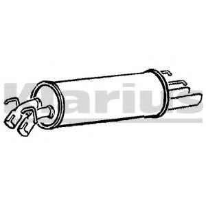 Глушитель выхлопных газов конечный KLARIUS 220435