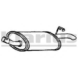 Глушитель выхлопных газов конечный KLARIUS FE239H