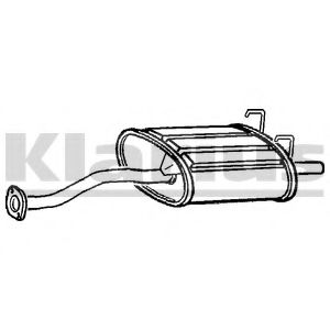 Глушитель выхлопных газов конечный KLARIUS HA249H