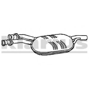 Средний глушитель выхлопных газов WALKER 70280