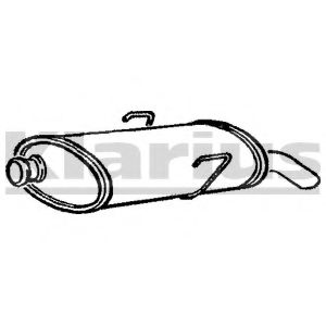 Глушитель выхлопных газов конечный KLARIUS PG223V