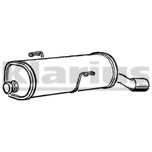 Глушитель выхлопных газов конечный KLARIUS PG627B