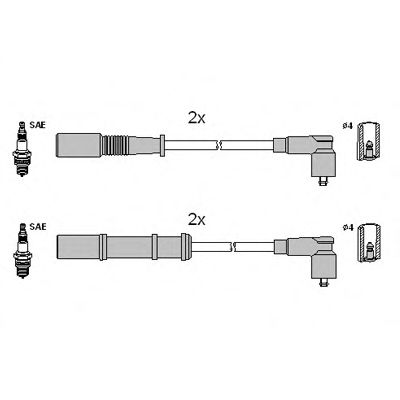 Комплект проводов зажигания HITACHI 134972