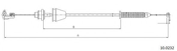 Тросик газа CABOR 10.0232