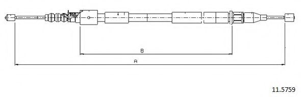 Трос, стояночная тормозная система CABOR 11.5759