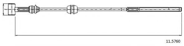 Трос, стояночная тормозная система CABOR 11.5760