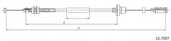 Тросик газа CABOR 12.7307