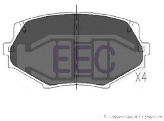 Комплект тормозных колодок, дисковый тормоз EEC BRP0900