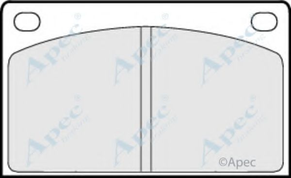 Комплект тормозных колодок, дисковый тормоз APEC braking PAD576